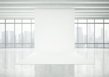 modern beyaz ofis iç