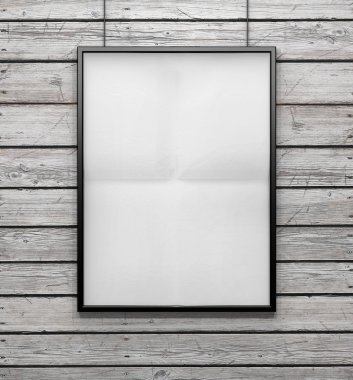 boş kağıt kırpmak ve tahta arka plan ile