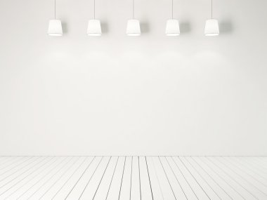 Beyaz bir duvar lambaları