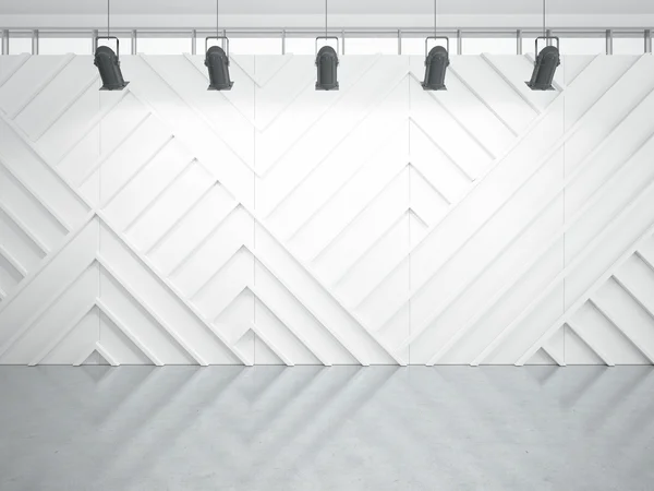 Lampor på en vit vägg — Stockfoto