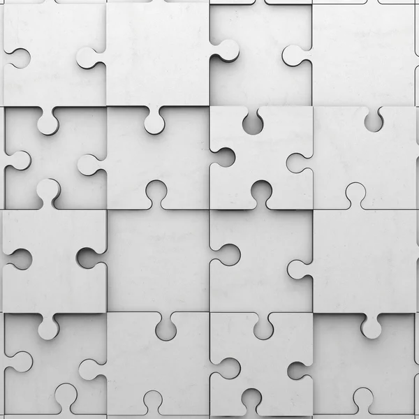 Jigsaw puzzle made of bright cement — Stock Photo, Image