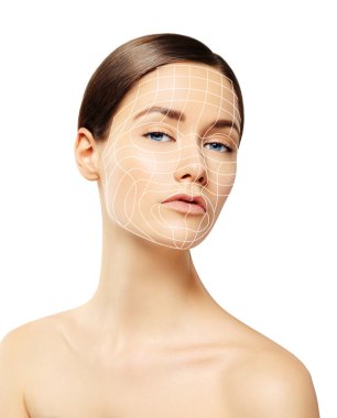 mükemmel bir cilt genç güzel kadın portresi