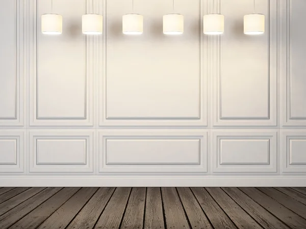 Lamps on the white wall — Stock Photo, Image