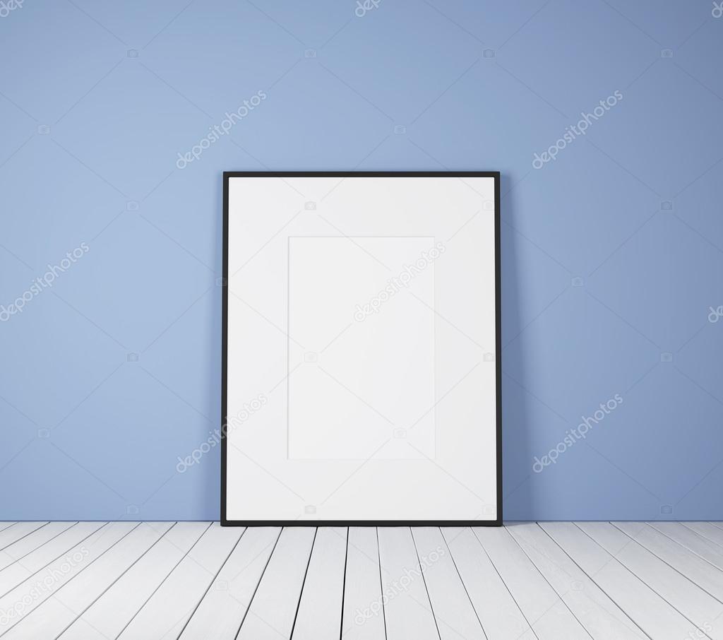 White poster in bright room