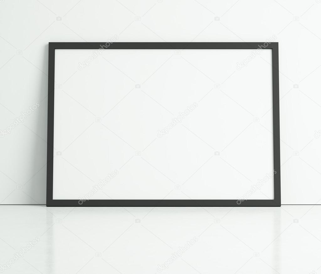 White poster on a white wall