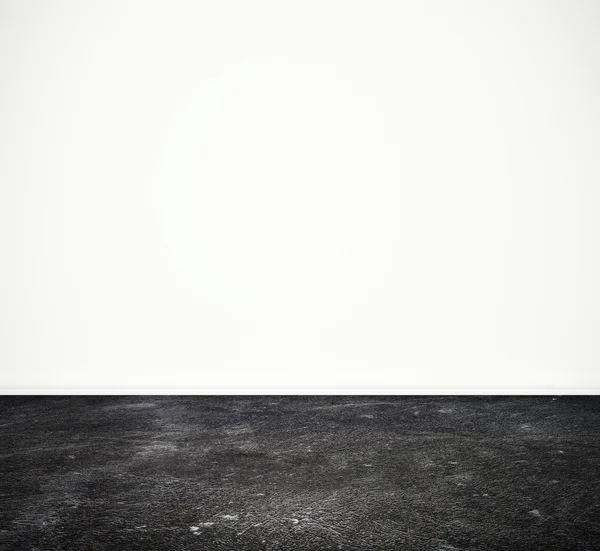 White wall and black floor — Stock Photo, Image