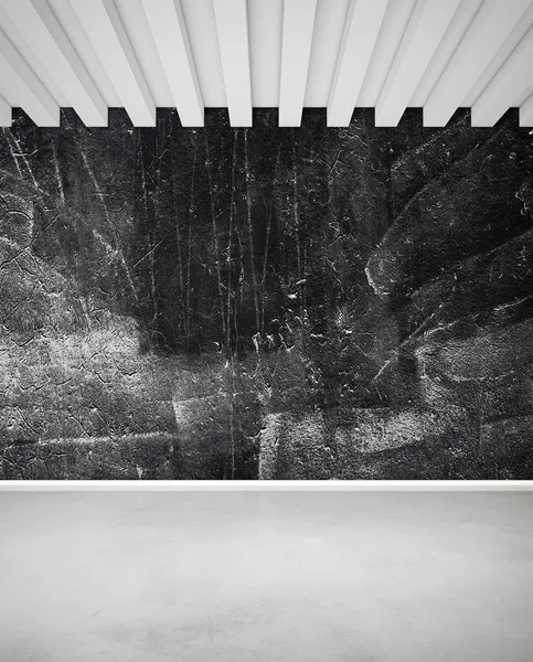 Musta seinä ja valkoinen lattia — kuvapankkivalokuva