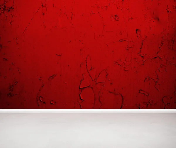 Mur rouge et plancher blanc — Photo