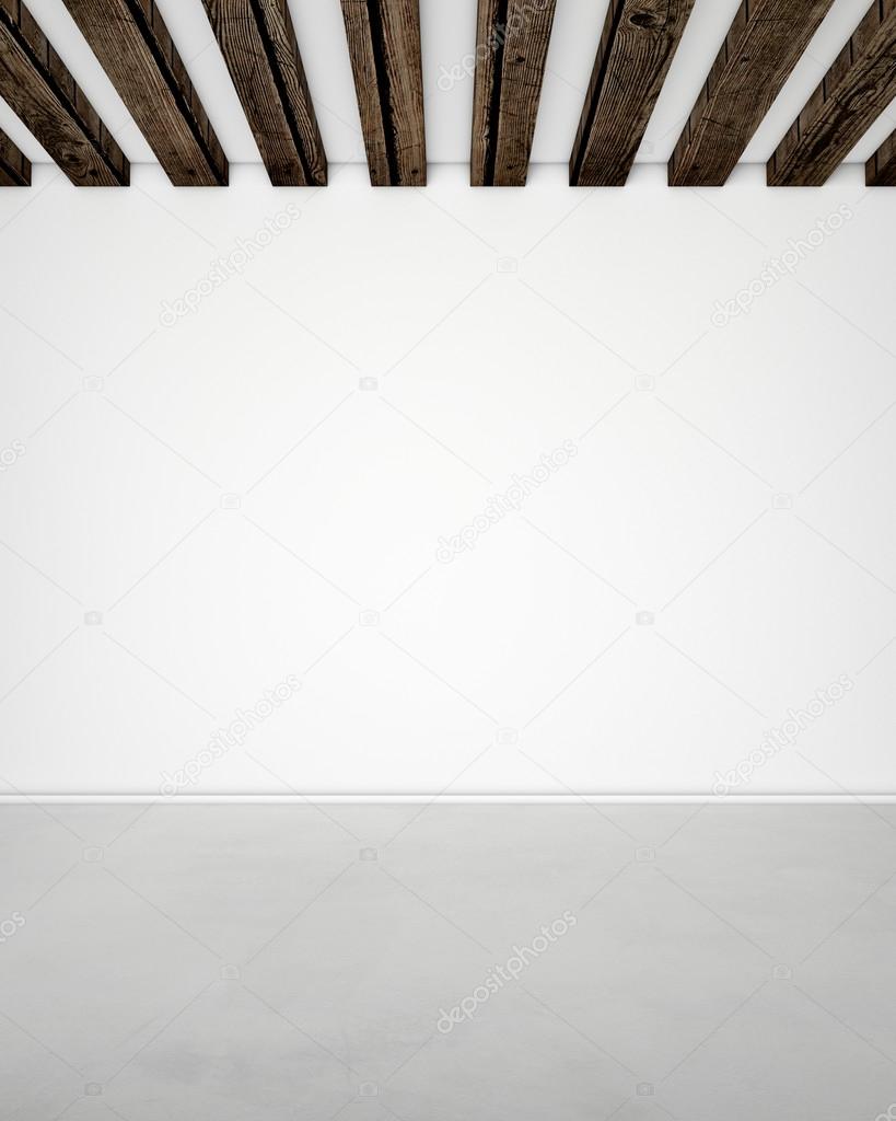 White wall and floor