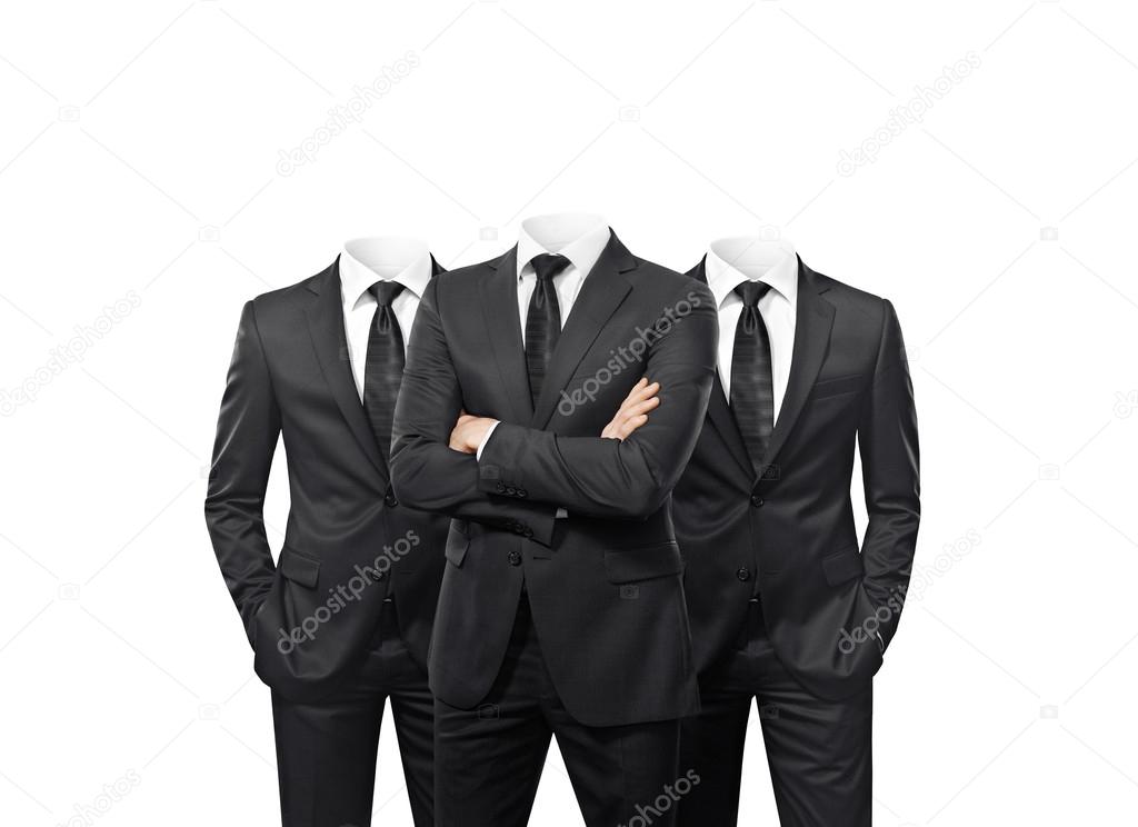 Group of businessmen without heads