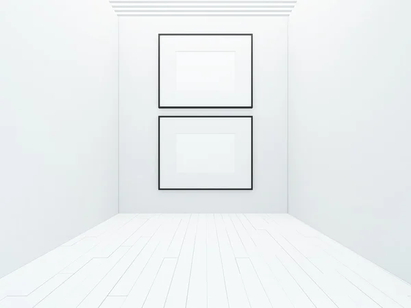 Blank frames on wall — Stock Photo, Image