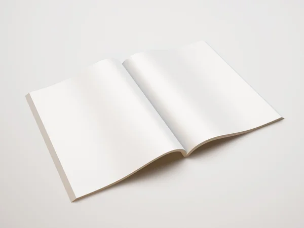 Revista em branco aberta — Fotografia de Stock