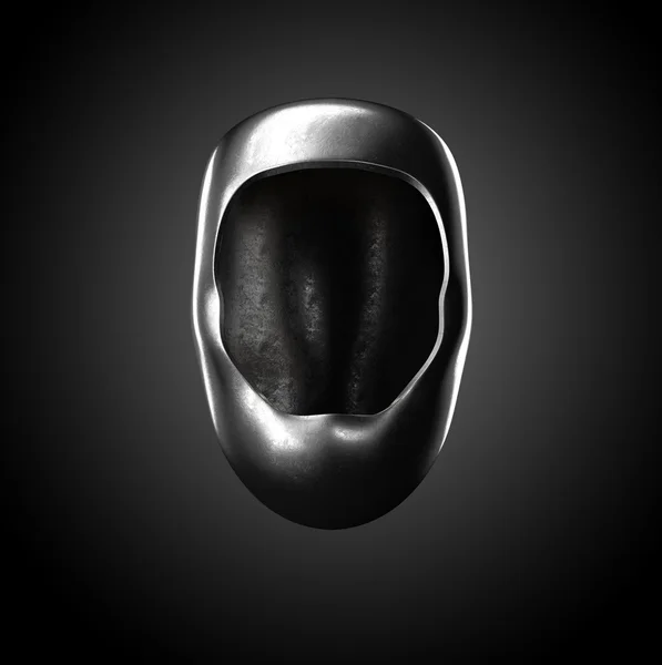 Iron helmet on black background — Stock Photo, Image