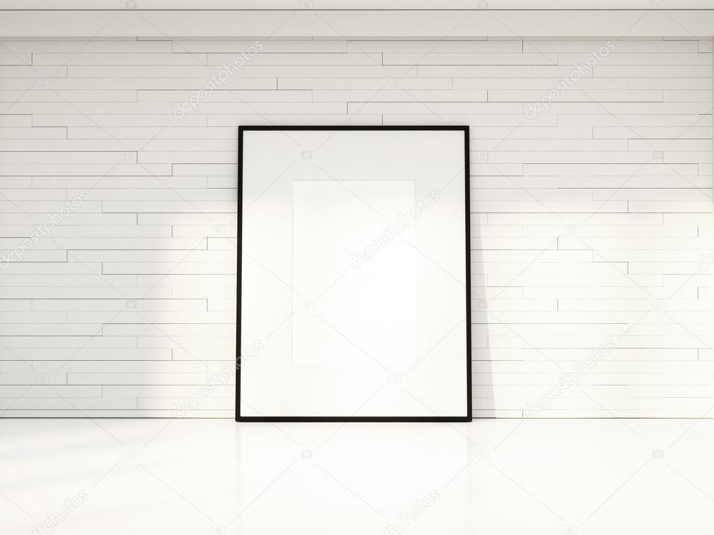 White poster on a white wall