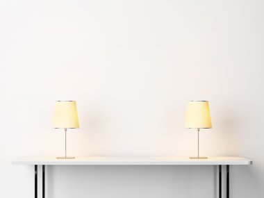 Two Lamps on the table clipart