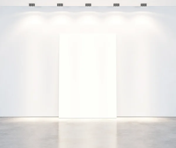 Empty white wall with lamp — Stock Photo, Image