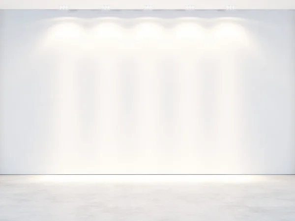 Empty white wall with lamp — Stock Photo, Image