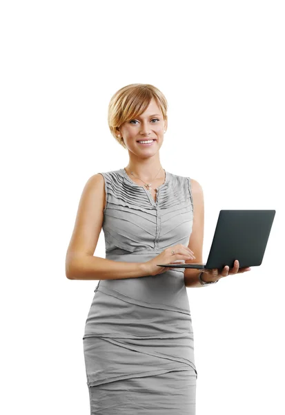 Businesswoman using her laptop — Stock Photo, Image