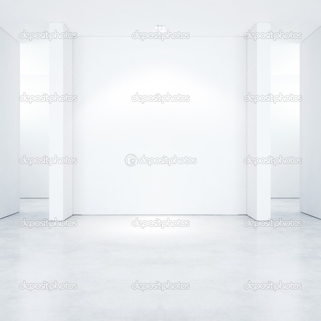 Empty bright room interior