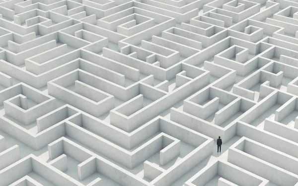 Businessman in a maze — Stock Photo, Image