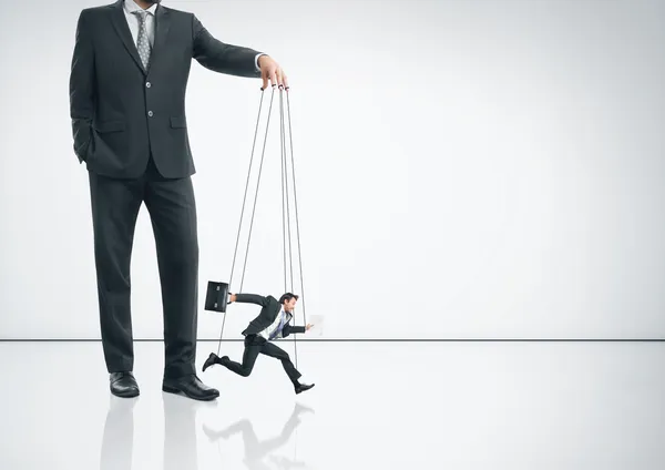 Business marionette running fast — Stock Photo, Image