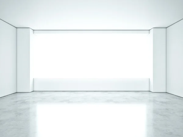 Bílý prázdný interiéru — Stock fotografie
