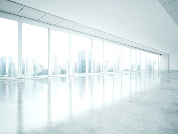 Empty office with large windows — Stock Photo, Image