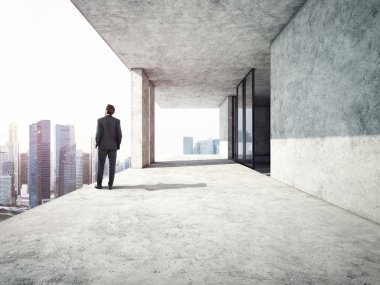 parlak ofis ve iş adamı
