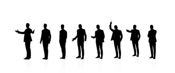 Businessmen silhouettes — Stock Photo, Image