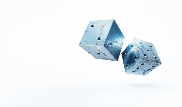 Metal dices — Stock Photo, Image