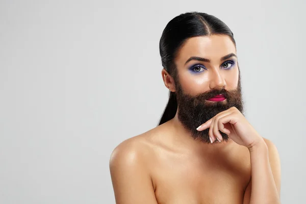 Woman with beard