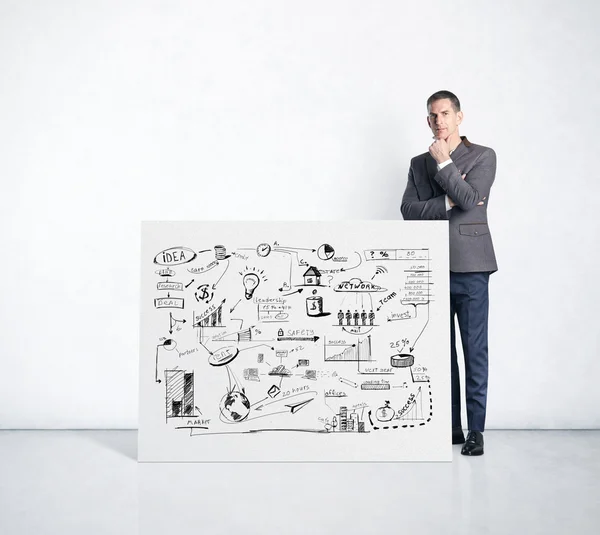 Businessman and strategy — Stock Photo, Image