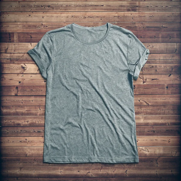 Grey Blank t-shirt — Stock Photo, Image