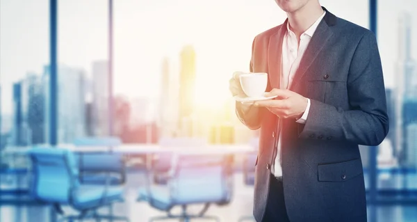 Zakenman met koffie — Stockfoto