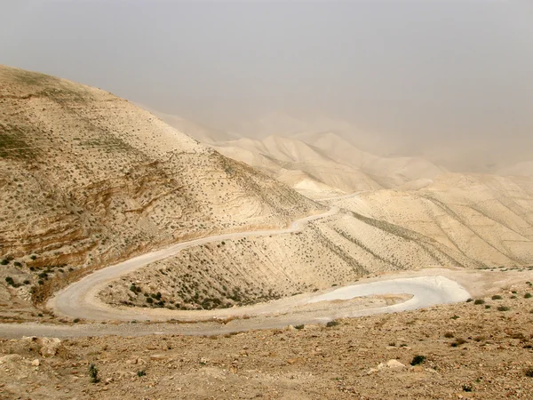 La tormenta de arena en el desierto de Judea — Foto de Stock