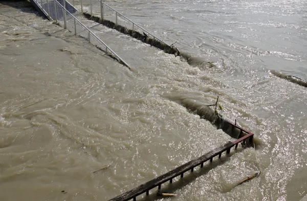 Inondazione sul Danubio — Foto Stock
