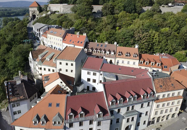 La vista superior del casco antiguo de Bratislava —  Fotos de Stock