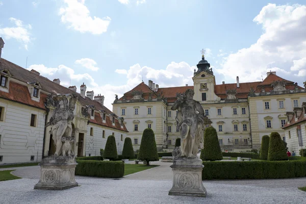 Valtice, the Court of Honor of renaissance castle — Stock Photo, Image