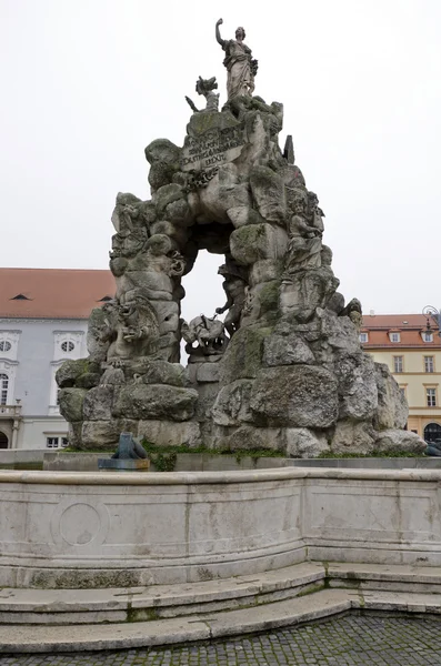 Brno, la fontana di Parnas — Foto Stock