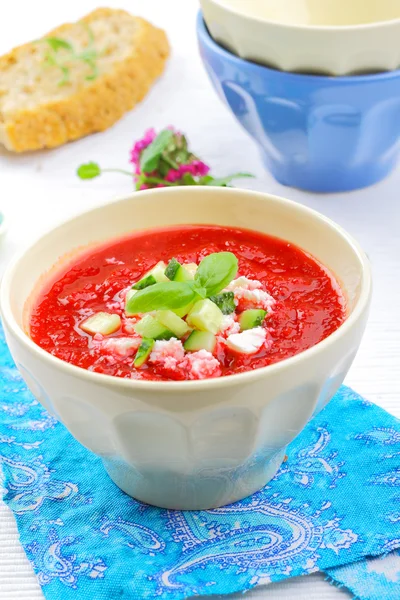 Rote-Bete-Suppe — Stockfoto