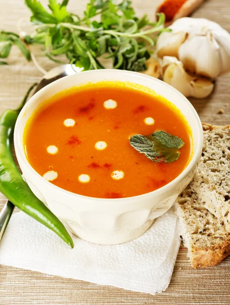 Linsencremesuppe — Stockfoto