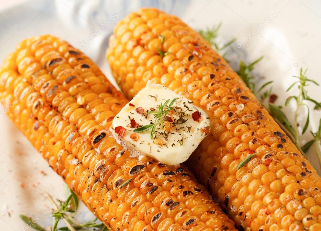 Grilled corn on the cob — Stock Photo © Nadki #28207295