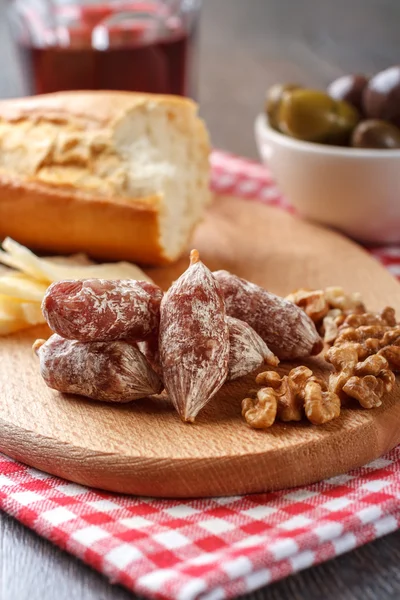 French dried sausages — Stock Photo, Image