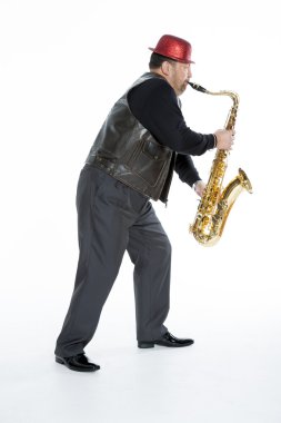 saksofoncu ile bir kıl