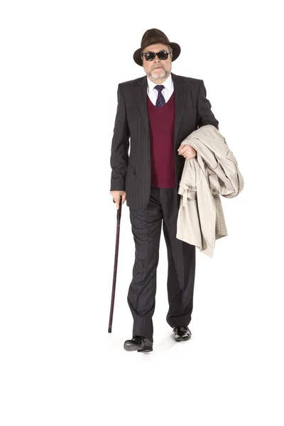 Handsome adult man on the walk — Stock Photo, Image