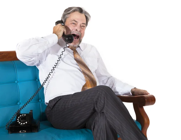 Businessman talking on the phone — Stock Photo, Image