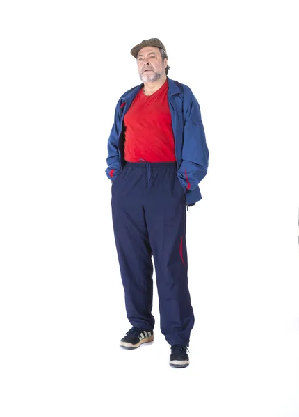 Old man in sport suit — Stock Photo, Image