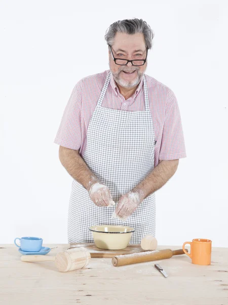 Grandfather baker — Stock Photo, Image