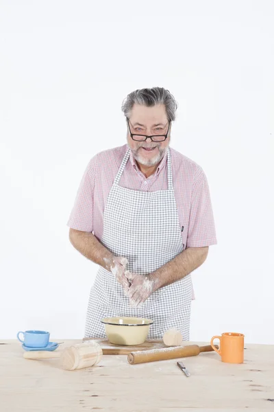 Grandfather baker — Stock Photo, Image