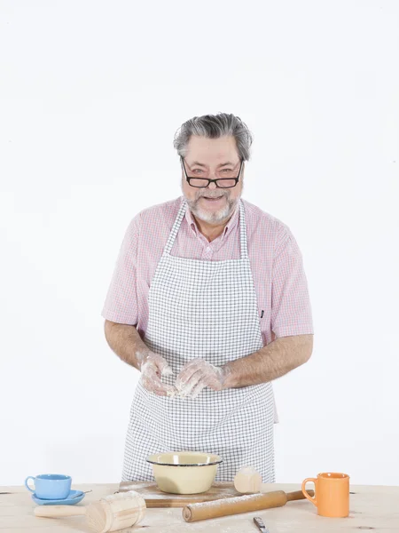 Grandfather baker — Stock Photo, Image